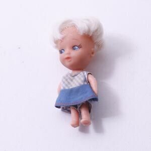 1960s, Uneeda, Pee Wee, Doll, Blue Dress, White Hair, Vintage, ~ 250604-WH 211